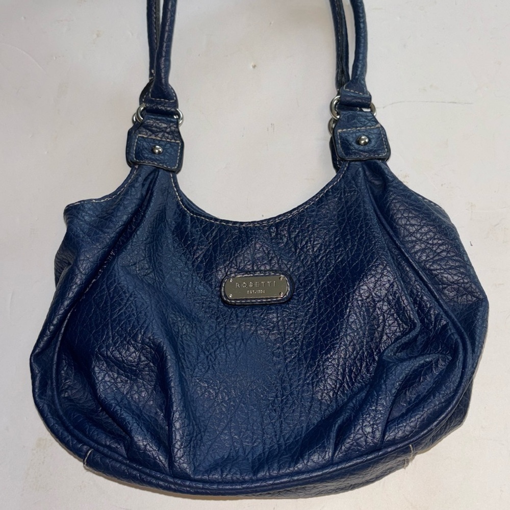 ROSETTI BLUE VEGAN LEATHER SHOULDER BAG ONE ZIPPER POCKET INSIDE SUPER CUTE
